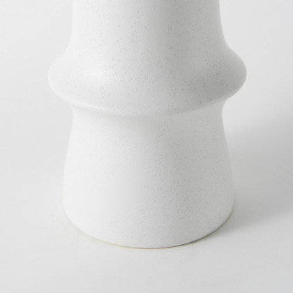 Mercana Laforge White Vase - White, H17"