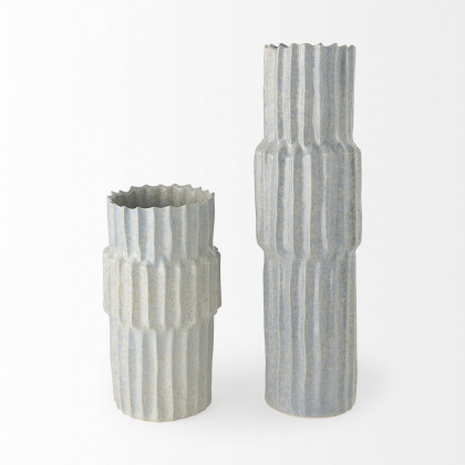 Mercana Cardon Large Vase - Gray, Ceramic