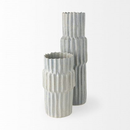 Mercana Cardon Large Vase - Gray, Ceramic