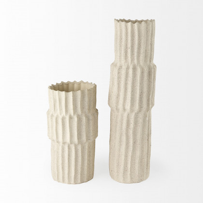 Mercana Cardon Large Vase - Cream, Ceramic