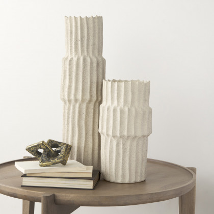 Mercana Cardon Large Vase - Cream, Ceramic