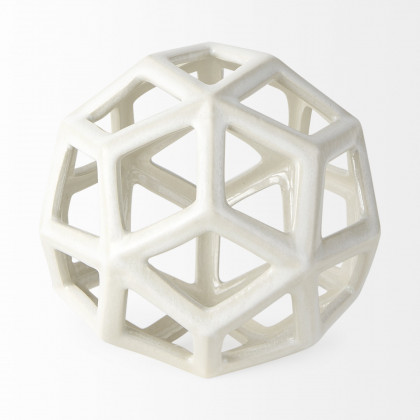Mercana Geom Object - White, Metal