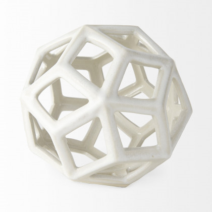 Mercana Geom Object - White, Metal
