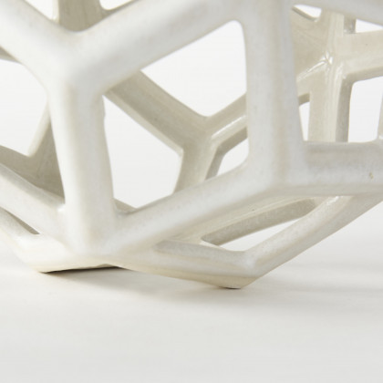 Mercana Geom Object - White, Metal