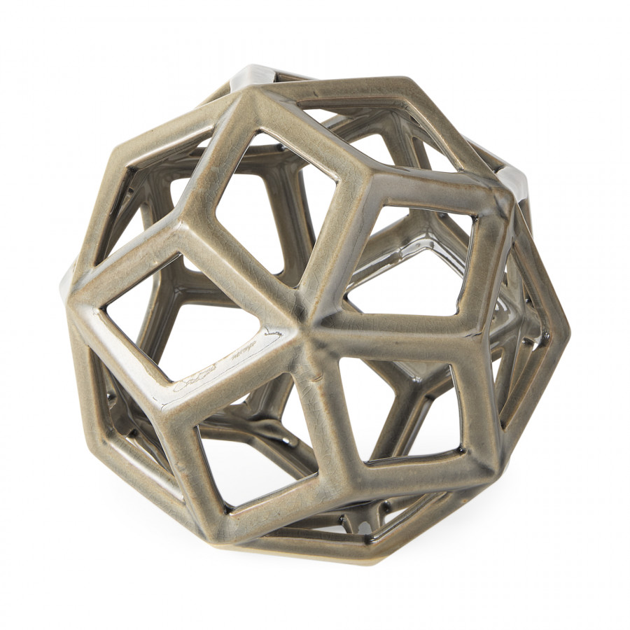 Mercana Geom Object - Tan, Metal