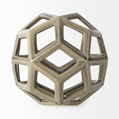 Mercana Geom Object - Tan, Metal