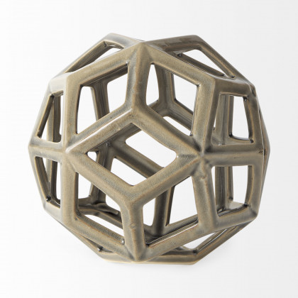 Mercana Geom Object - Tan, Metal