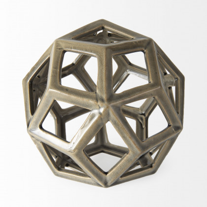 Mercana Geom Object - Tan, Metal
