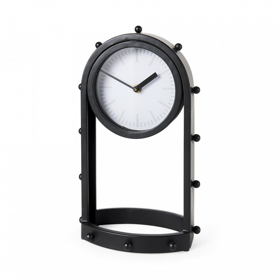 Mercana Marian Studded Table Clock - Black, Tall