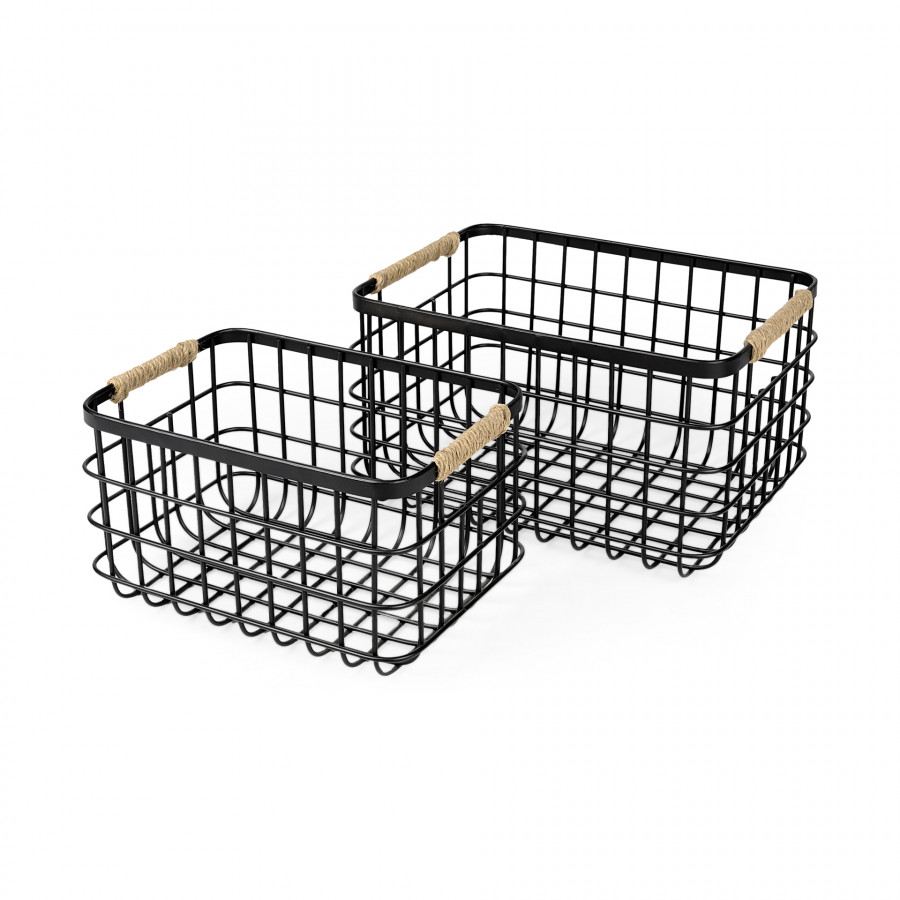 Mercana - Marius Basket in Black, Metal