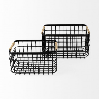 Mercana - Marius Basket in Black, Metal
