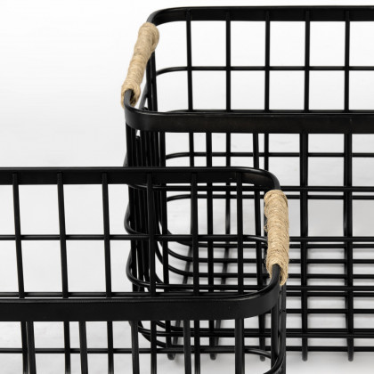 Mercana - Marius Basket in Black, Metal