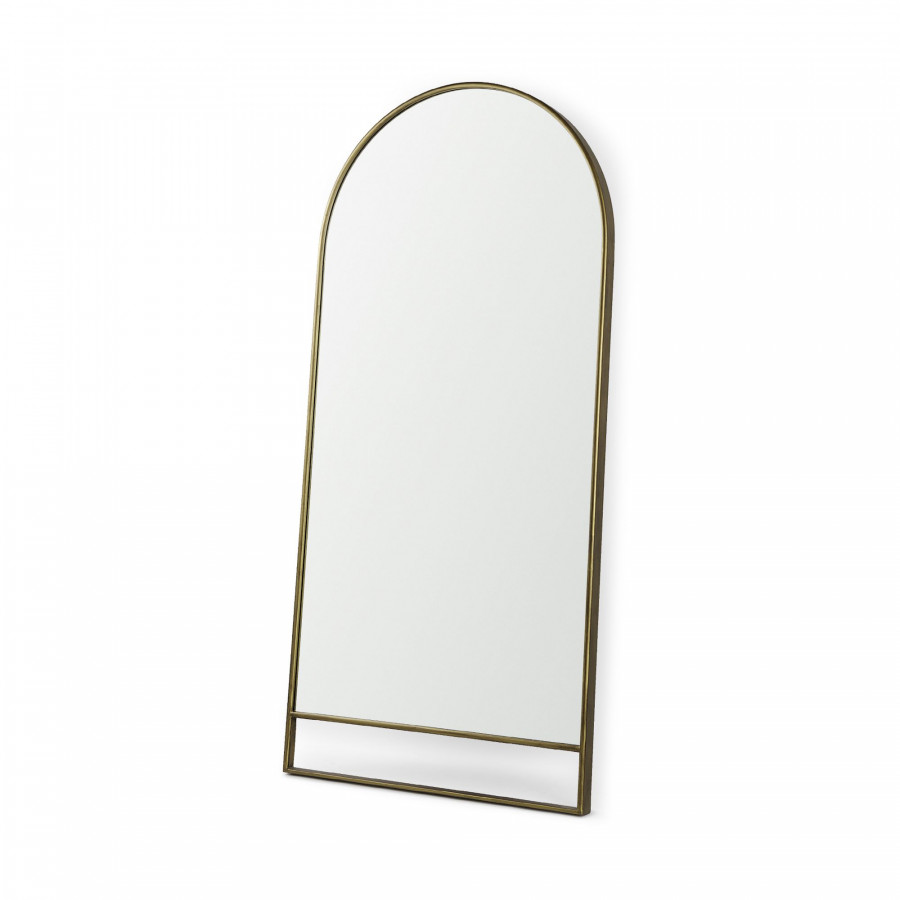 Mercana Sadie Metal Rounded Arch Floor Mirror - Gold, Type 2