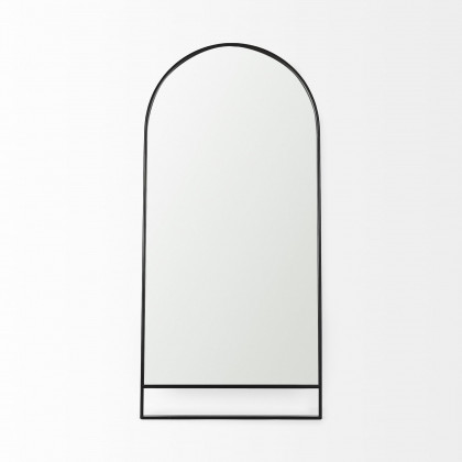 Mercana Sadie Metal Rounded Arch Floor Mirror - Black, Type 2