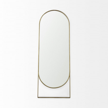 Mercana Sadie Metal Rounded Arch Floor Mirror - Gold, Type 1