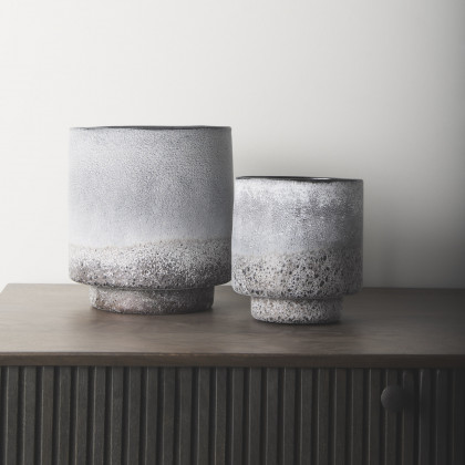 Mercana Squally Vase - Black/Brown, H6"