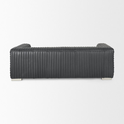Mercana Ricciardo 86,6" 3 Seater Sofa - Black, Leather