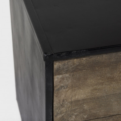 Mercana - Alvin Wood with Metal Framing Accent Cabinet