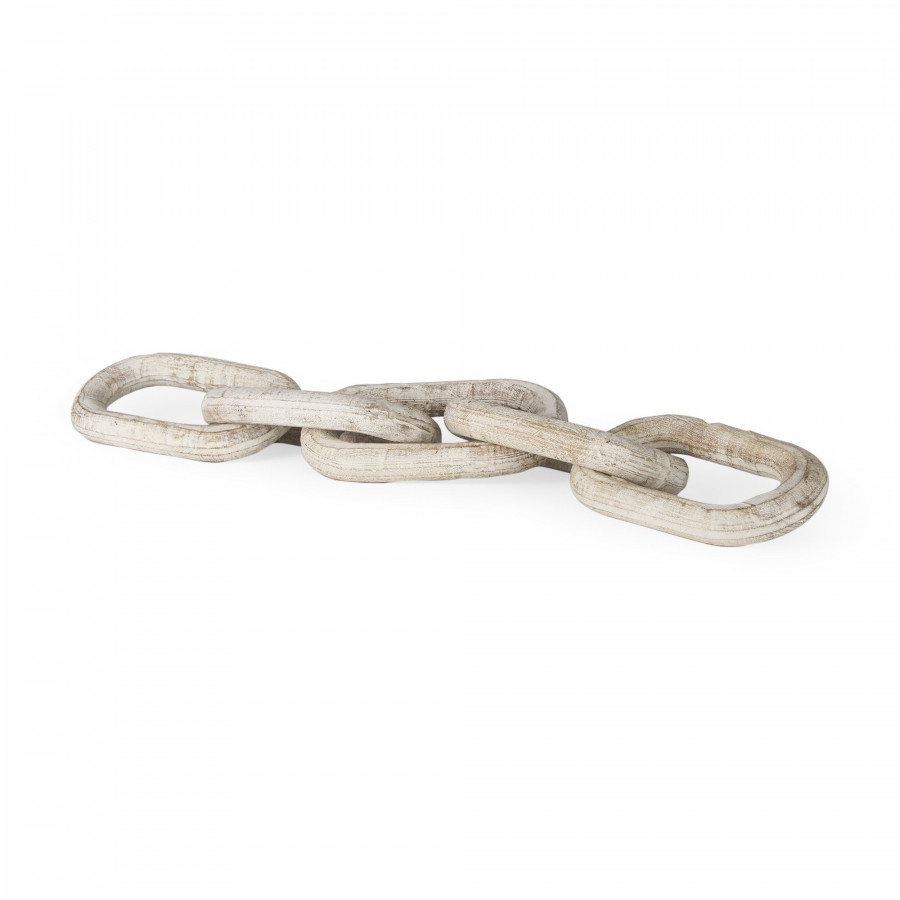 Mercana Alix Wooden Link Chain Decorative Object - Beige
