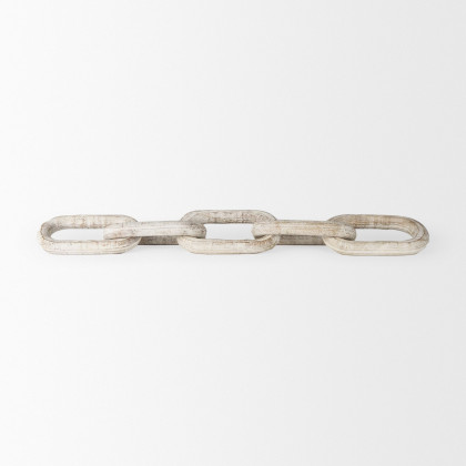Mercana Alix Wooden Link Chain Decorative Object - Beige