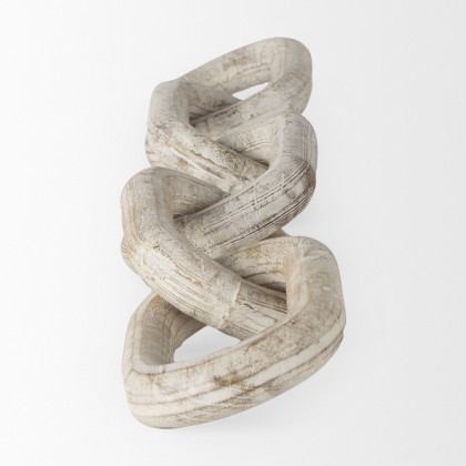 Mercana Alix Wooden Link Chain Decorative Object - Beige