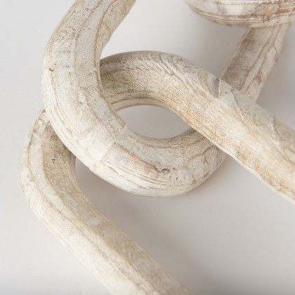 Mercana Alix Wooden Link Chain Decorative Object - Beige