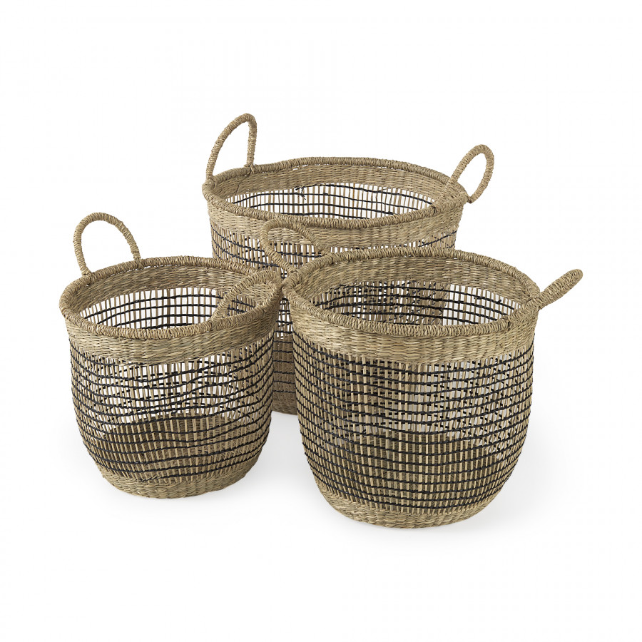 Mercana - Triopas Basket in Brown, Seagrass