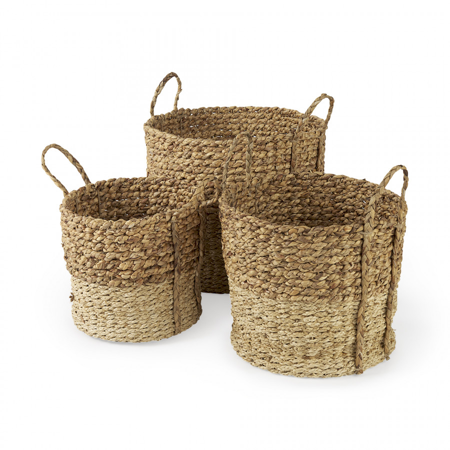 Mercana - Morocco Basket in Brown, Water Hyacinth