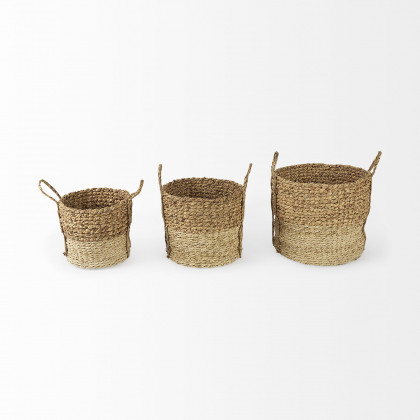 Mercana - Morocco Basket in Brown, Water Hyacinth