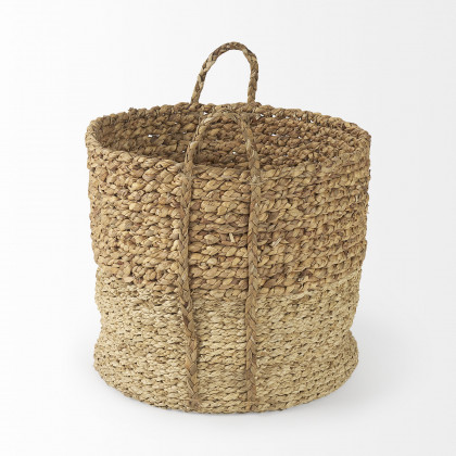 Mercana - Morocco Basket in Brown, Water Hyacinth