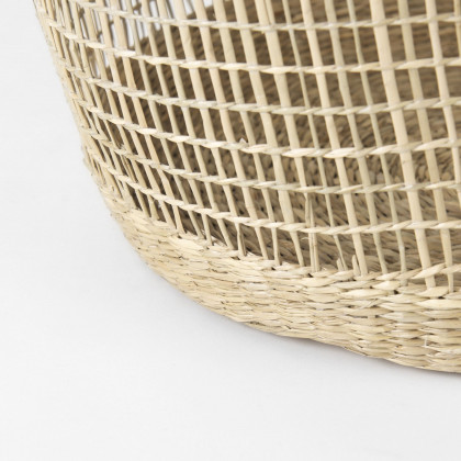 Mercana - Bowie Medium Brown Seagrass Round Basket/Handles (Set of 3)
