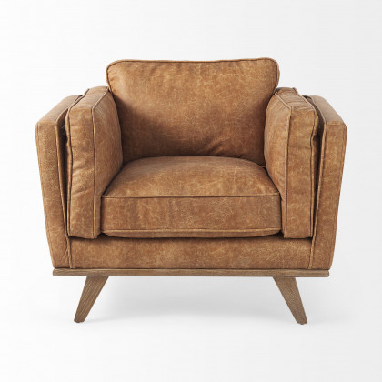 Mercana Brooks Accent Chair - Cognac