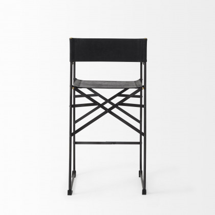 Mercana Direttore 40" Counter Stool with Black Frame - Black