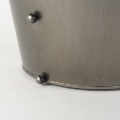 Mercana Elio 12" Vase - Gunmetal Gray, Metal