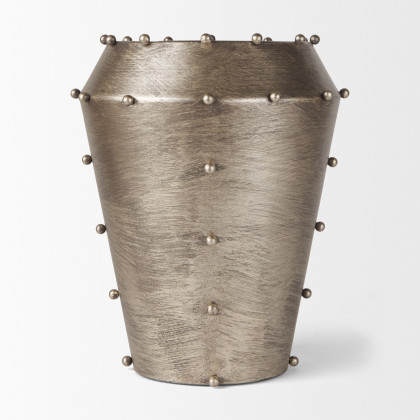 Mercana Elio 12" Vase - Antique Champagne, Metal