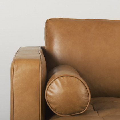 Mercana Svend Right Chaise Sectional  - Tan, Leather