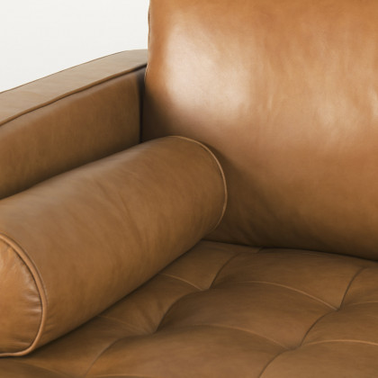 Mercana Svend Left Chaise Sectional  - Tan, Leather