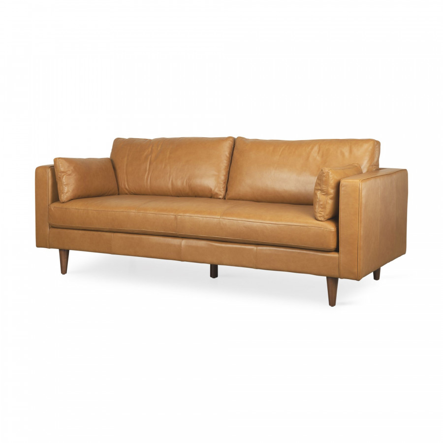 Mercana - Elton 2 Seater Sofa in Tan, Leather
