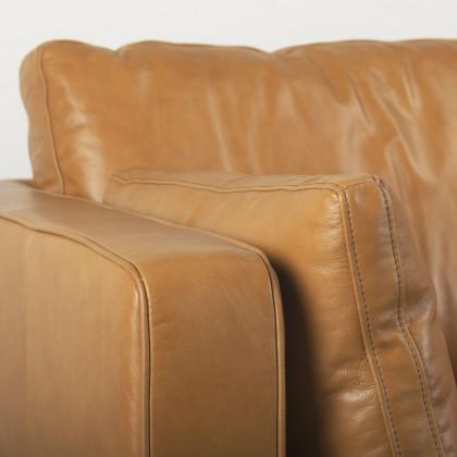 Mercana - Elton 2 Seater Sofa in Tan, Leather