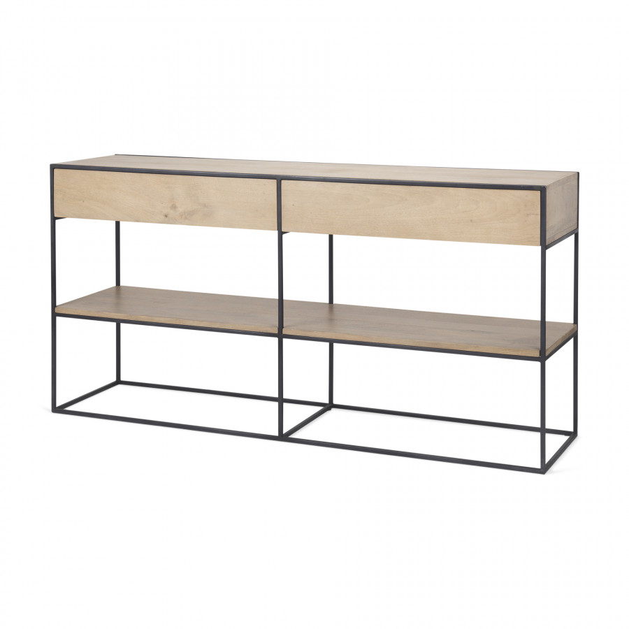 Mercana Morris Console Table - Brown, Iron
