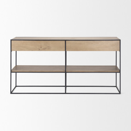 Mercana Morris Console Table - Brown, Iron
