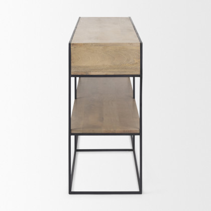 Mercana Morris Console Table - Brown, Iron