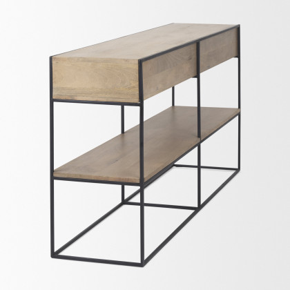 Mercana Morris Console Table - Brown, Iron