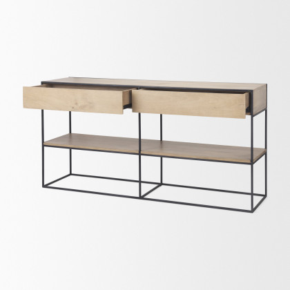 Mercana Morris Console Table - Brown, Iron