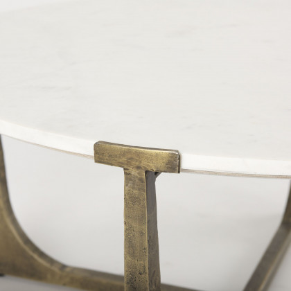 Mercana Atticus Coffee Table - White, Marble