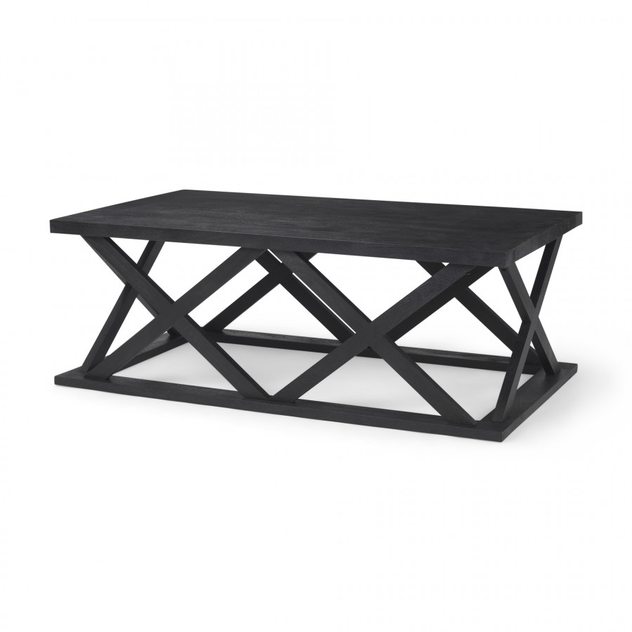 Mercana Forsey Rectangular Coffee Table - Black, Wood