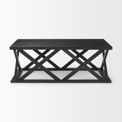 Mercana Forsey Rectangular Coffee Table - Black, Wood