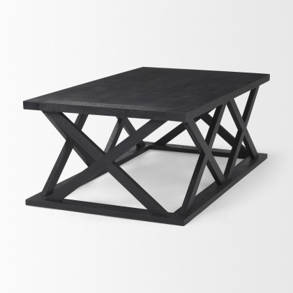 Mercana Forsey Rectangular Coffee Table - Black, Wood