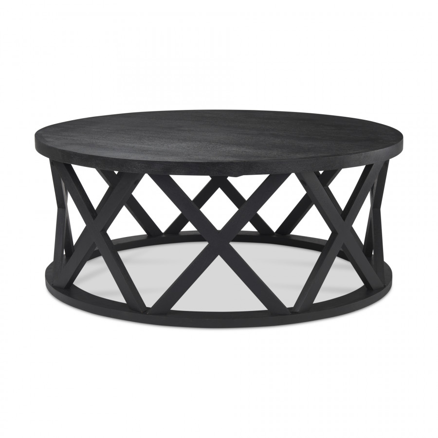 Mercana Forsey Round Coffee Table - Black, Wood
