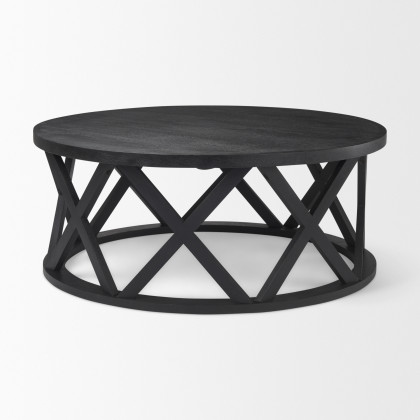Mercana Forsey Round Coffee Table - Black, Wood